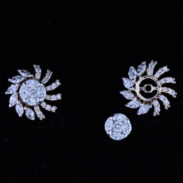 Detachable Diamond Studs on a black background