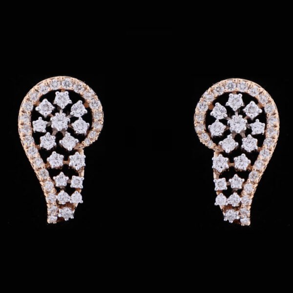 Diamond Studs placed on a black background
